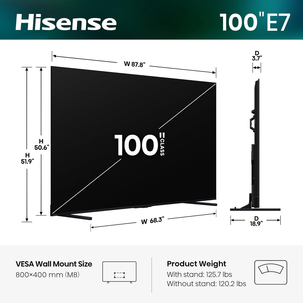 Hisense 65" E7 Cinema Series Hi-QLED Mini-LED 4K UHD Smart Fire TV (65E7SF, 2026 NEW) - Native 144Hz, AI Picture, Dolby Vision IQ Â· Atmos, FALD, HDR10+ Adaptive, MEMC, Alexa+