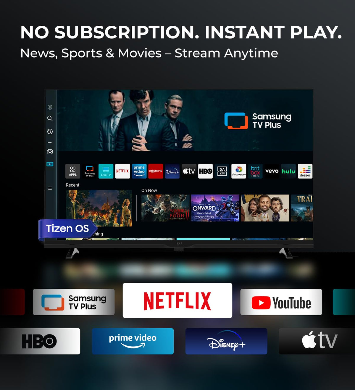 FPD 40-inch Smart TV, 1080p Full HD Google TV, HDR10, Dolby Audio (CG40-P3)