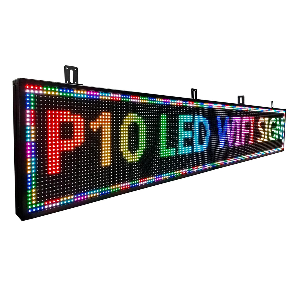 Programmable LED Sign Outdoor Full Color â 39"x8" Scrolling Message Board, Custom Digital Advertising Display, WiFi Control, High Brightness Neon Business Sign for Store, Bar, Restaurant