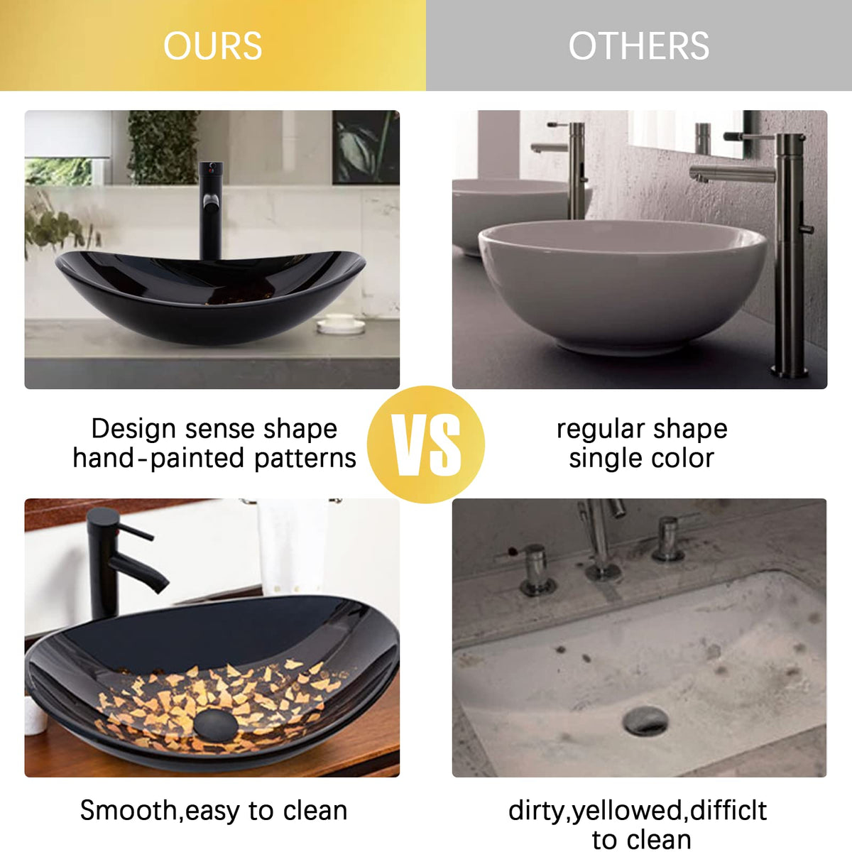 Vessel Sink Bathroom Sinks Tempered Glass Art Basin 20.8"x13.7" Oval Bowl Above Counter with Faucet and Pop-Up Drain Combo, Oval Clear Grey,Modern Countertop Bowl Sink