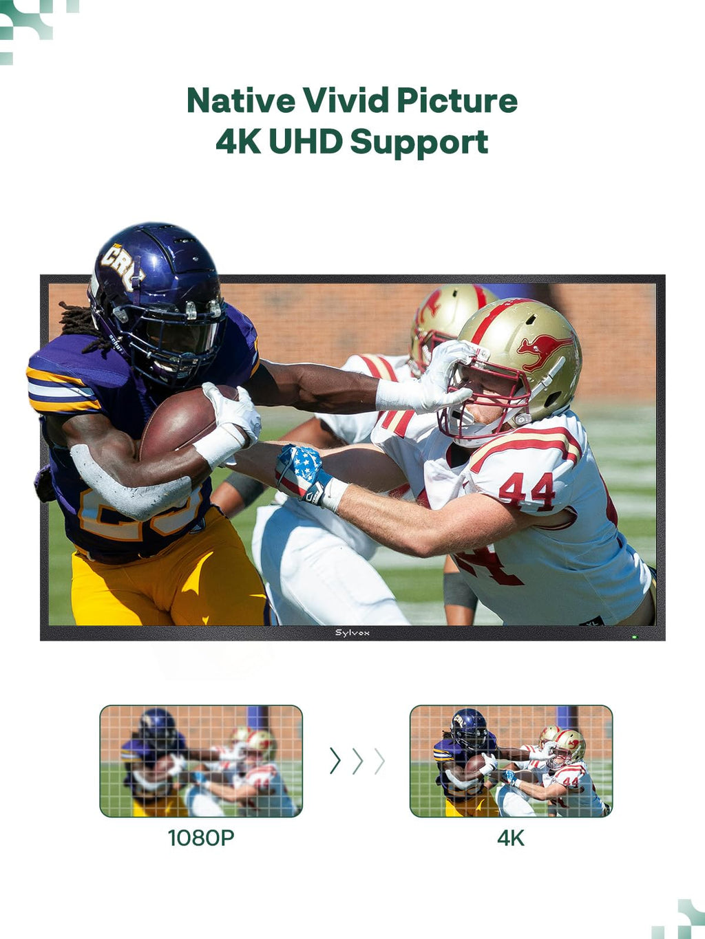 SYLVOX 75" QLED Outdoor TV, Smart Google TV, Anti-Glare 4K UHD, Dolby Atmos