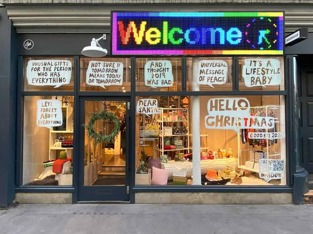P10 Outdoor RGB Full Color WiFi Programmable Bright LED Scrolling Message Display Board 65âx14â Led Sign, Led Digital Sign Board, Perfect Solution for Store Advertising