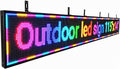 P10 Outdoor Led Sign Programmable Scrolling Digital Display Screen Message Board Bar Custom WiFi Control Store Advertising Open Sign for Businesses Electronic Full Color Word Light (115"x14")