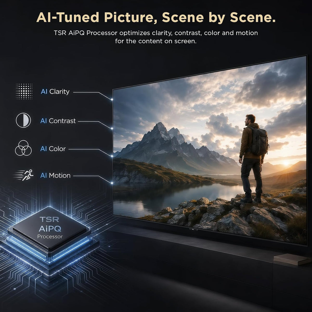 TCL 55-Inch Designer Series QD-Mini LED TV, 4K Google Smart TV, 55A400U