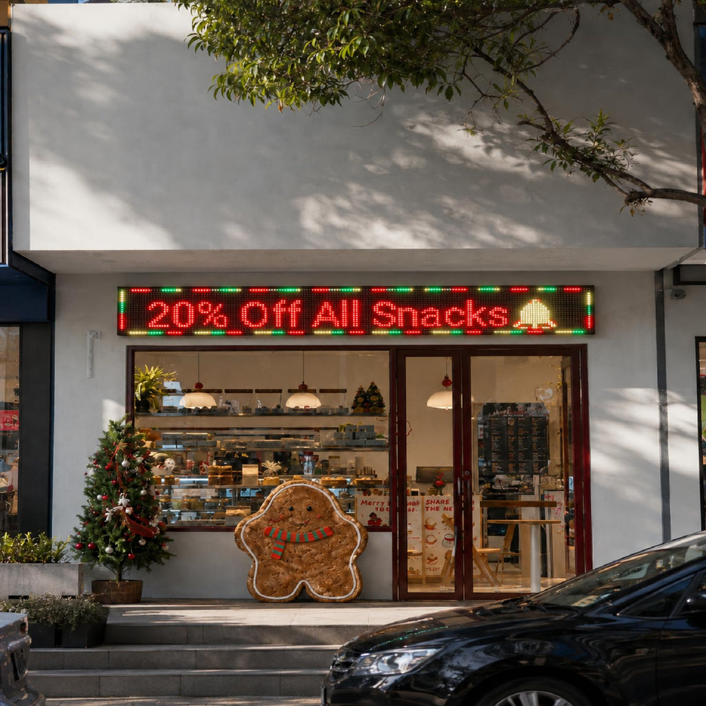 P10 Programmable LED SIGN 40"Ã8" Scrolling LED Display, High Brightness & IP65 Waterproof Indoor Outdoor Digital Signage led screen, Open Signs Welcome Sign for Store Business Advertising