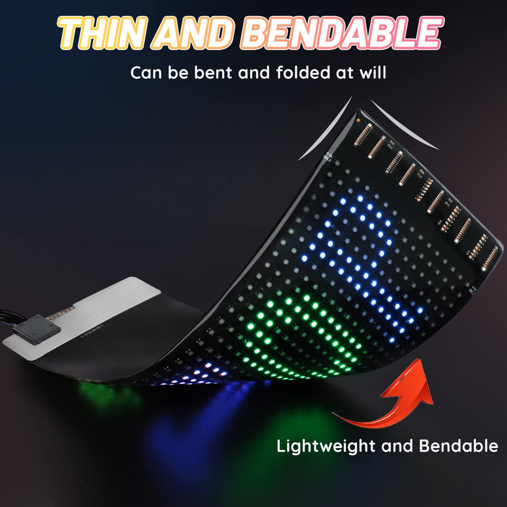 KJOY Bright Large Programmable LED Sign, 77''x8'' Flexible Scrolling LED Sign, Bluetooth App Control Custom Text Digital LED Display for Store, Schools, coffee, shop, Hotel