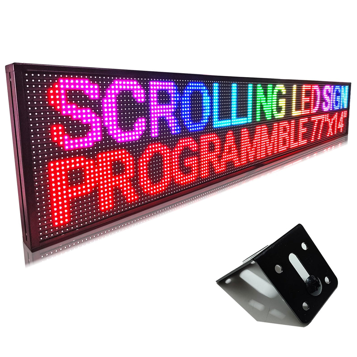 HS Programmable Scrolling Led sign Outdoor Digital Open Neon P10 39''x14''