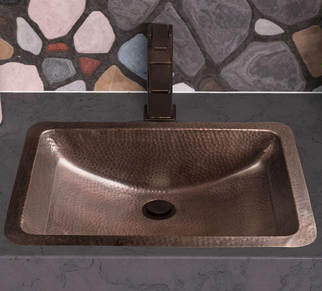 Monarch Abode Bathroom Sink â 21-Inch Venitian Dual Mount Undermount or Drop In Bathroom Sinks, Bathrooms Hand Hammered Matte Black Aluminum Vanity Sink for Countertop, Powder Room, Bath, or Restroom