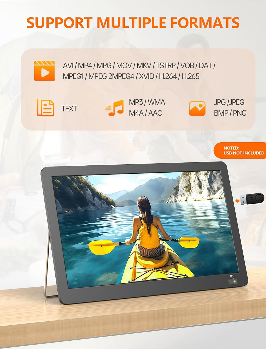 NORTHING 14.2" Portable TV with Antenna,1080P Rechargeable TV
