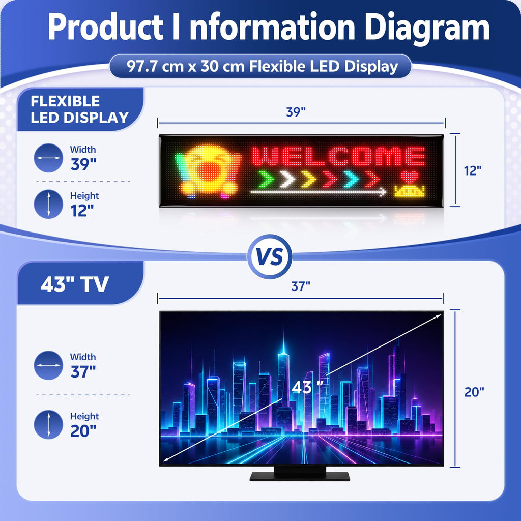 LED signs for business,APP control DIY text,LED window ads display screen