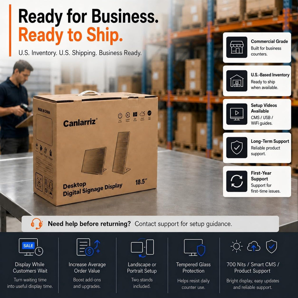 18.5" Countertop Digital Signage Display