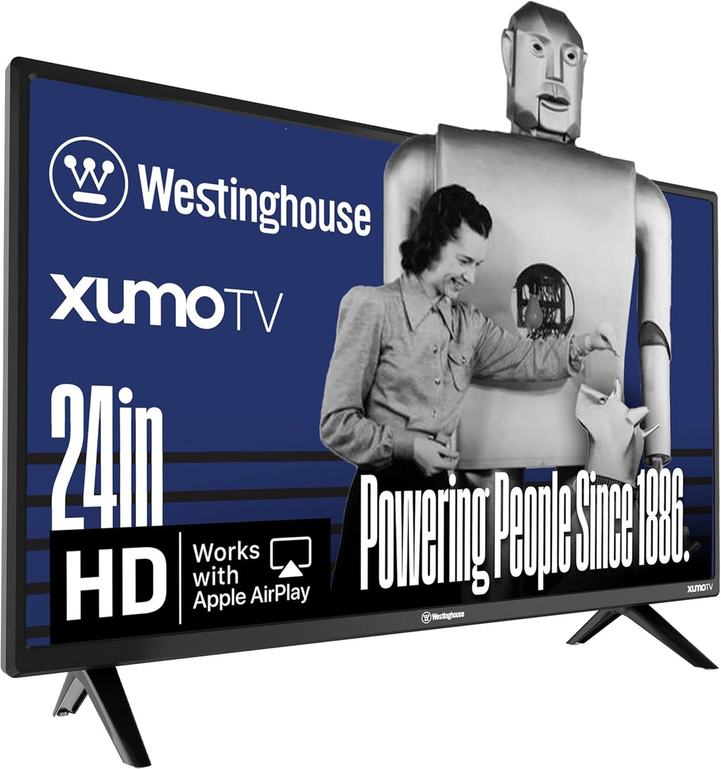 Westinghouse 24-inch Smart TV, HD Xumo TV with Full Function Voice Remote, Flat Screen Television w/Dolby Atmos, Bluetooth, Apple AirPlay, Wi-Fi & Mobile Connectivity