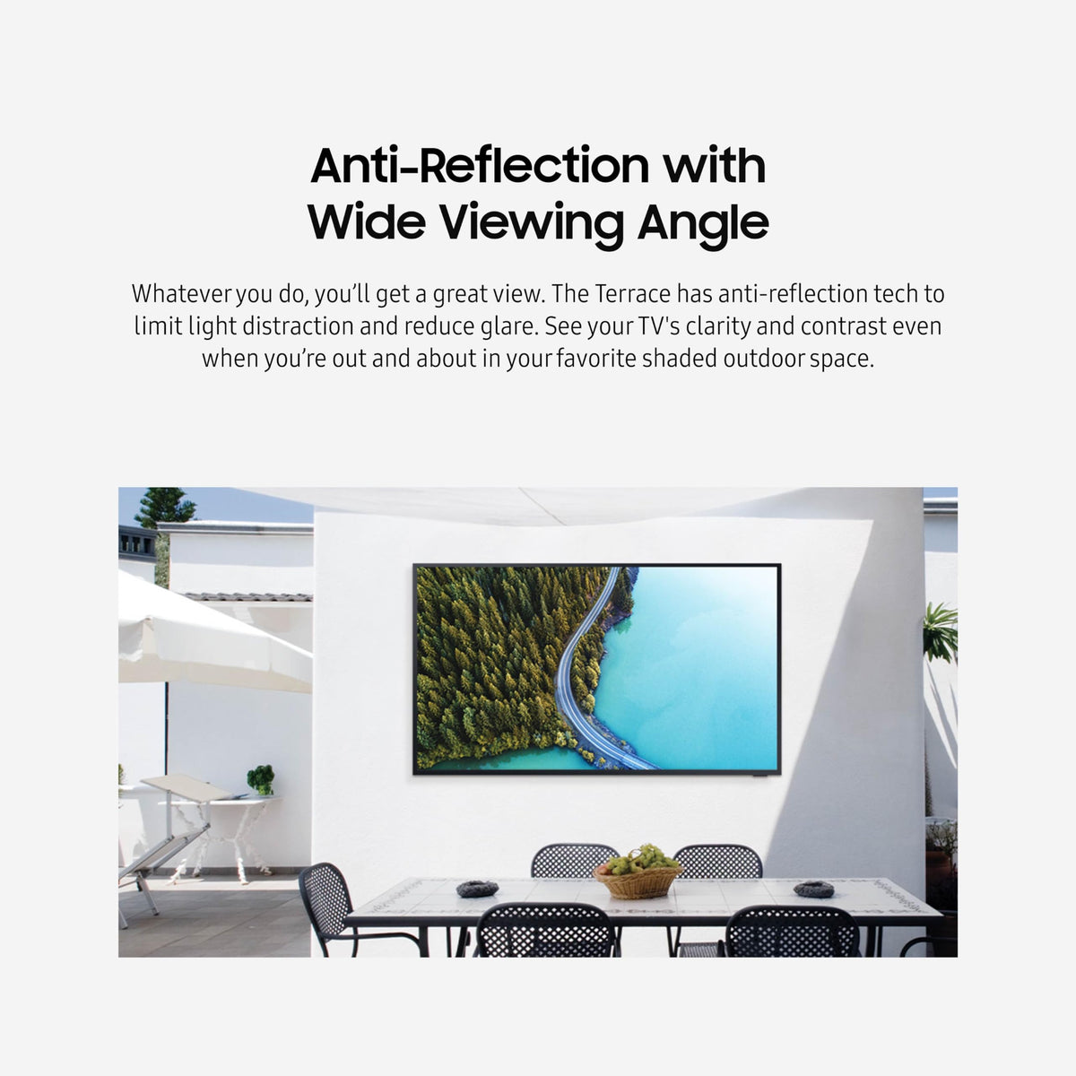 SAMSUNG 75-Inch Class QLED 4K The Terrace Full Sun Outdoor, Direct Full Array 16x, Weather Resistant, Wide Viewing Angle, Anti-Glare Smart TV w/ Alexa Built-In (QN75LST9TAFXZA, Latest Model)