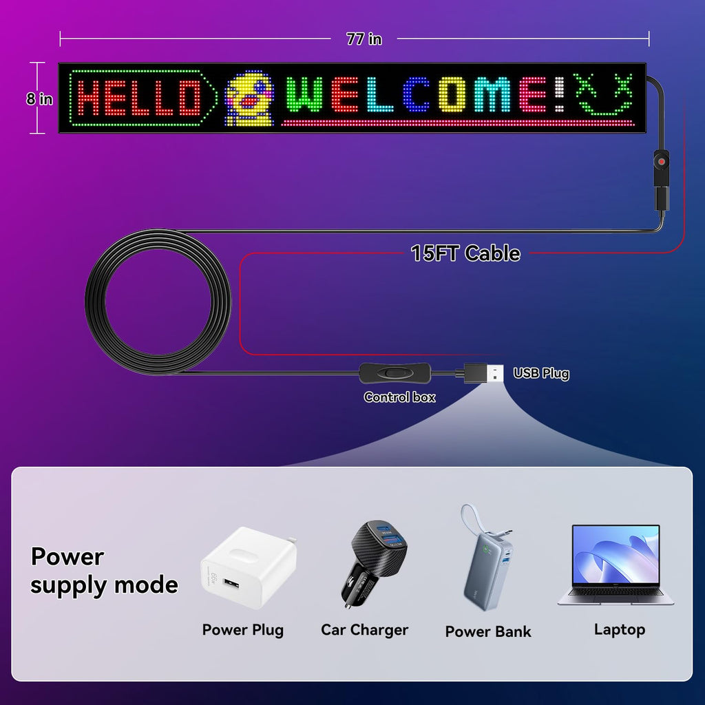 LED signs for business,APP control DIY text,LED window ads display screen