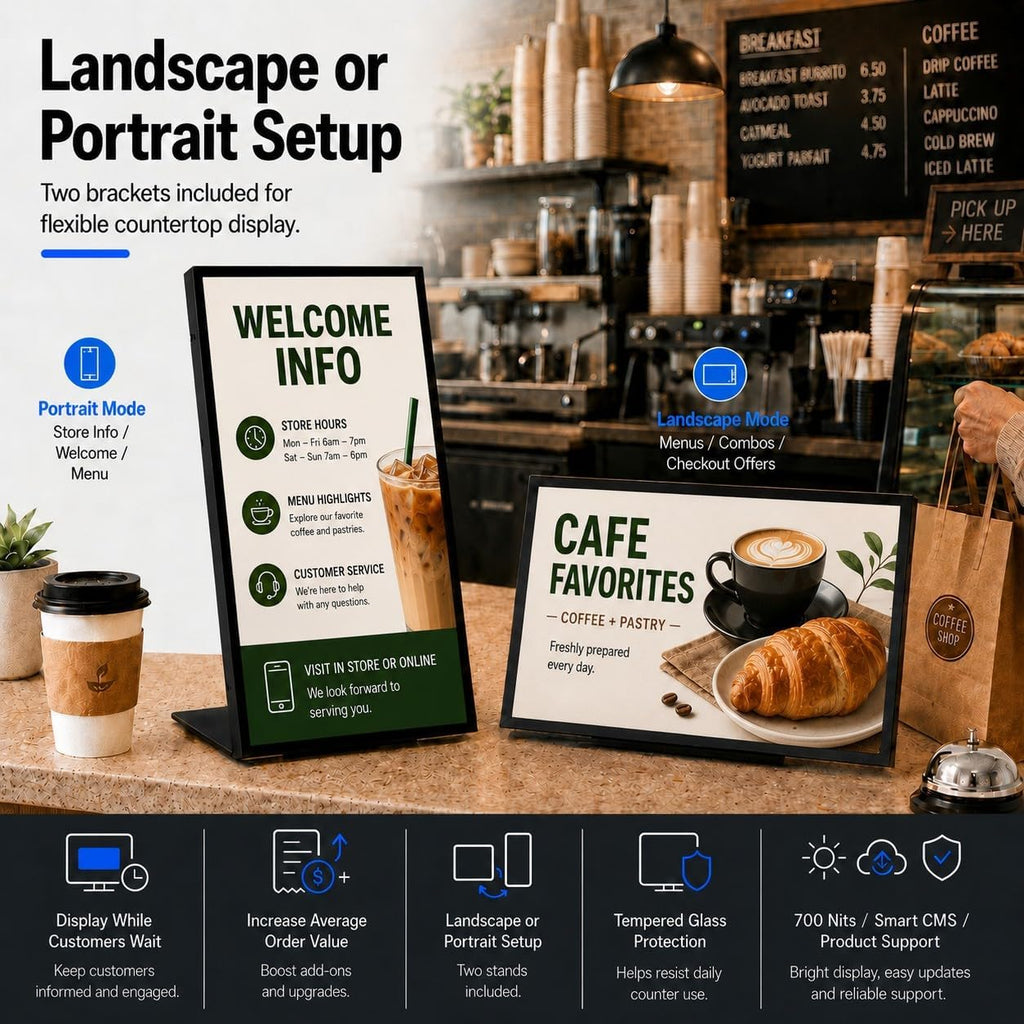 18.5" Countertop Digital Signage Display