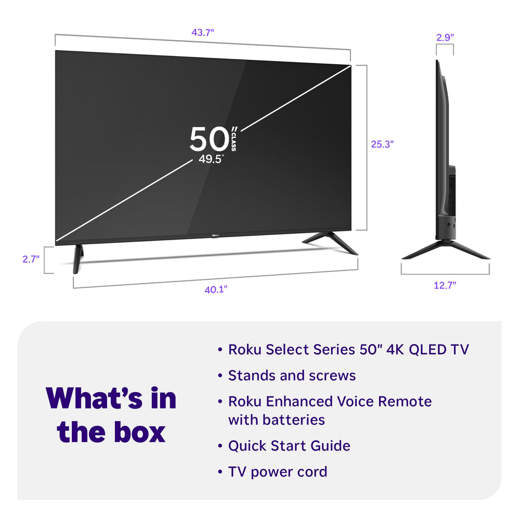 Roku 43-Inch Select Series Smart TV 2026-4K (2160p) HDR TV - RokuTV