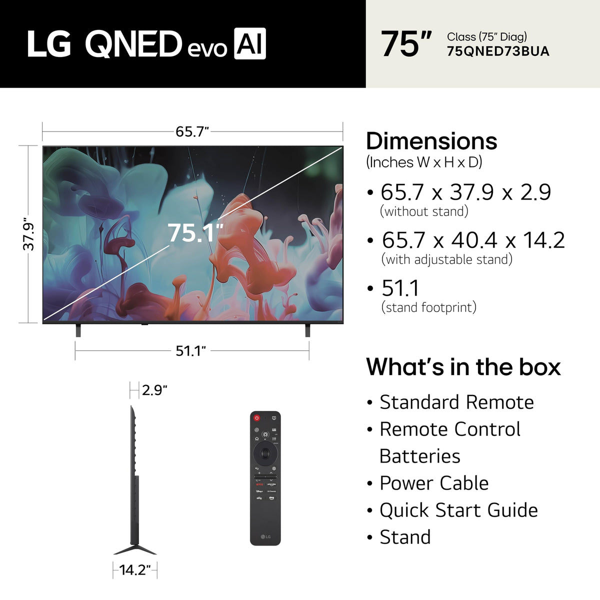 LG Amazon Exclusive 55-Inch Class QNED AI 4K QNED73B Series Mini LED Smart TV w/Sound Pro, HDR10, Super Upscaling, Filmmaker Mode, Wow Orchestra, Compatible with Alexa, 55QNED73BUA, 2026