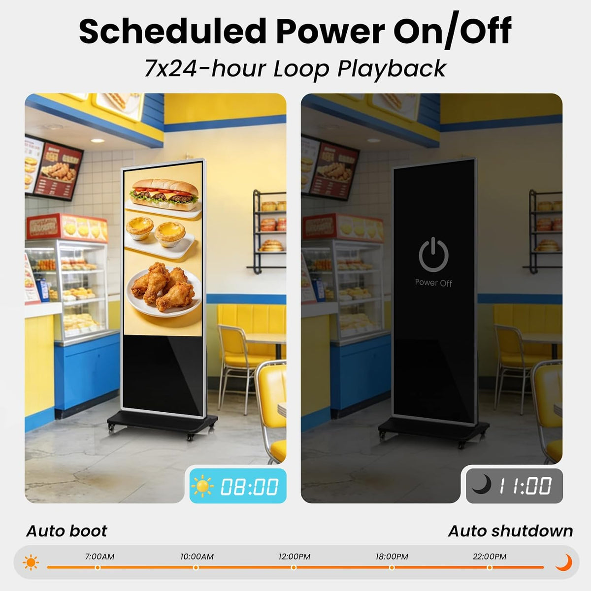 43" Touch Digital Signage Display Kiosk Floor Stand Advertising