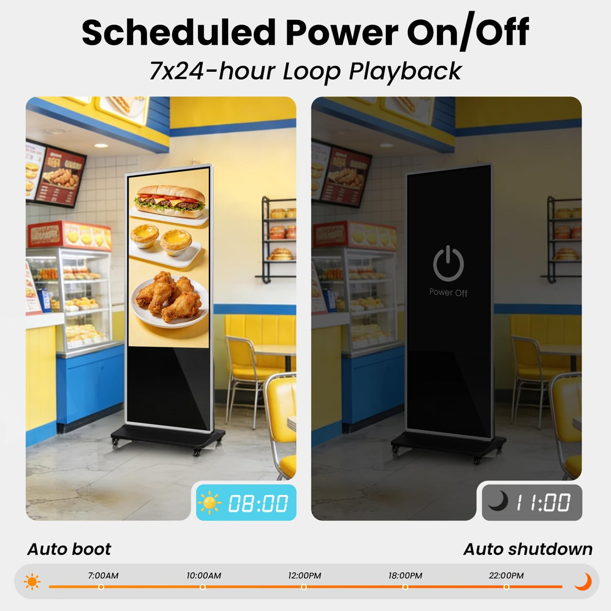 43" Touch Digital Signage Display Kiosk Floor Stand Advertising