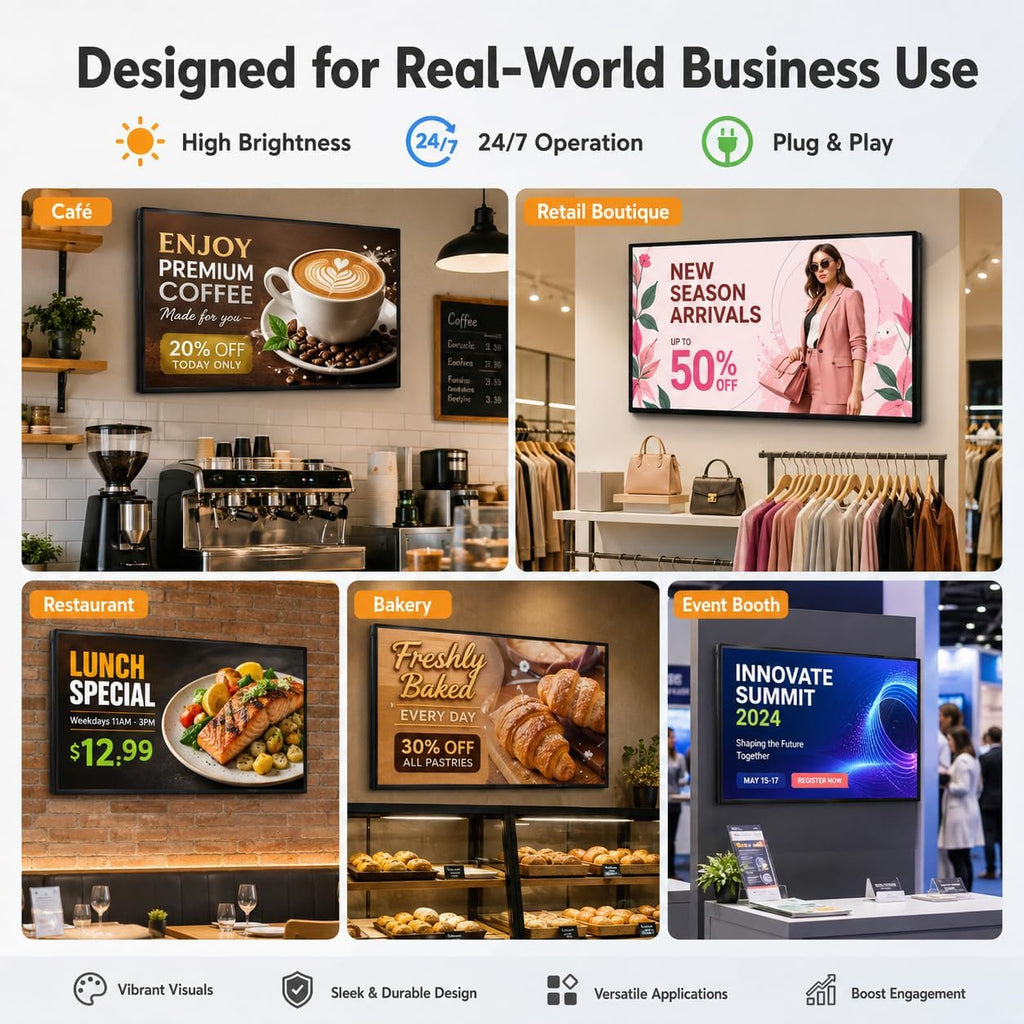 CX 65 x 34 Inch P5 Outdoor LED Sign, 320 x 160 Full-Color RGB Message Board with WiFi, Mobile App and USB Control, IP65 Display for Scrolling Text, Images and Video