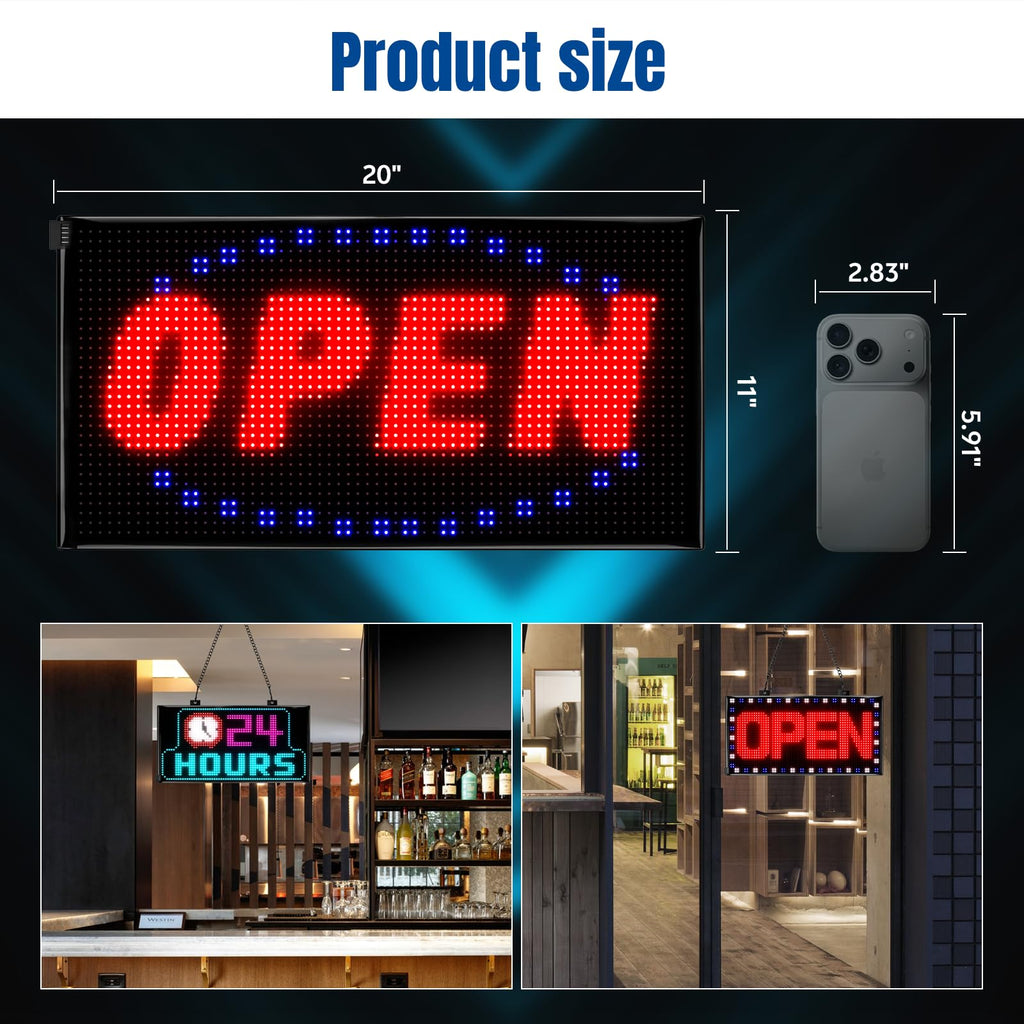 LED signs for business,APP control DIY text,LED window ads display screen
