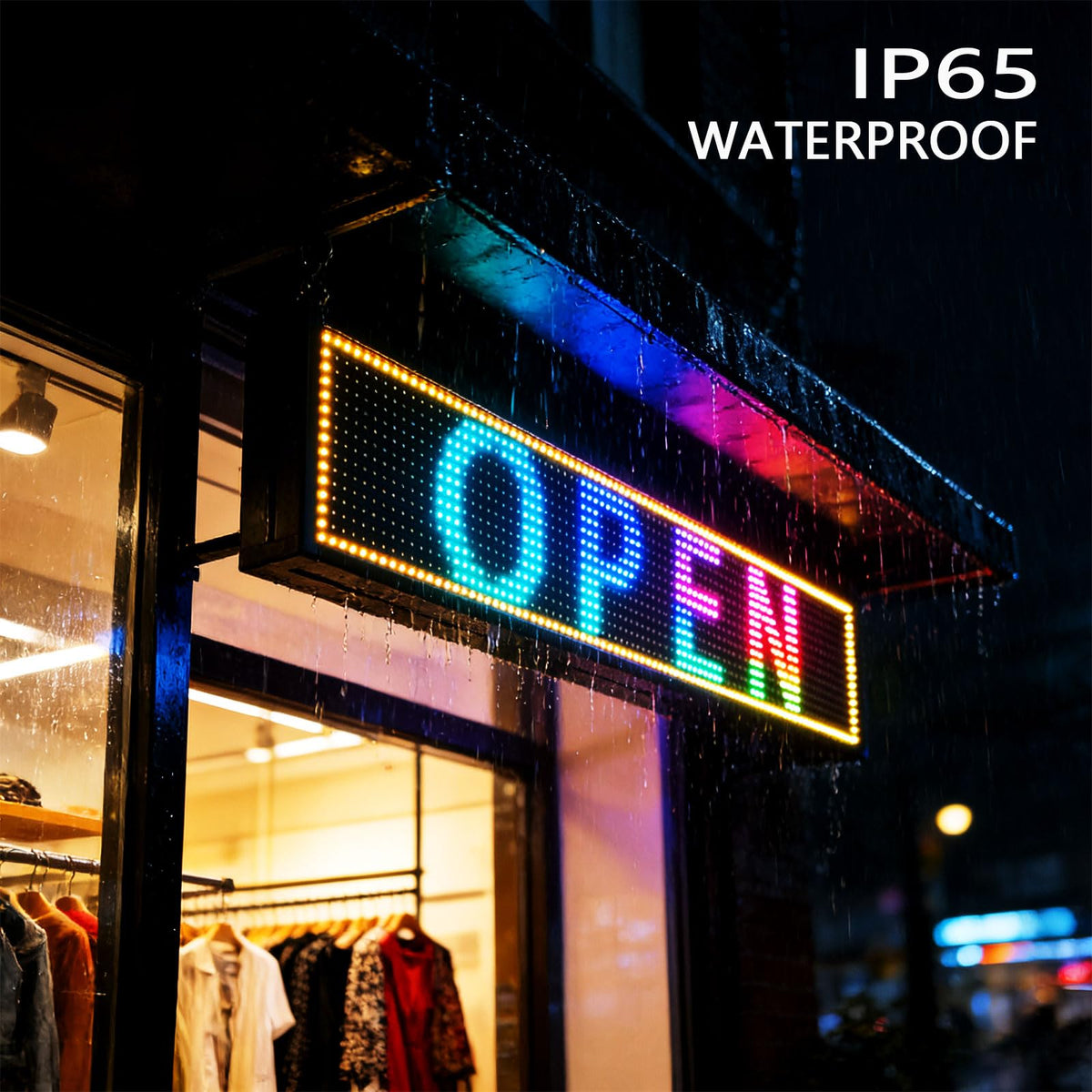 Led Sign Outdoor Programmable Scrolling Digital Open Neon P6 40''x17''