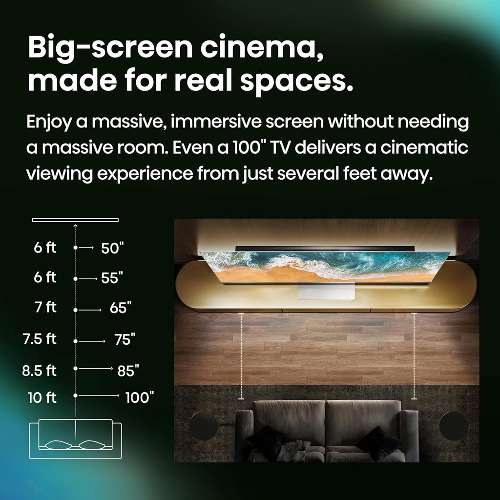 Hisense 65" E7 Cinema Series Hi-QLED Mini-LED 4K UHD Smart Fire TV (65E7SF, 2026 NEW) - Native 144Hz, AI Picture, Dolby Vision IQ Â· Atmos, FALD, HDR10+ Adaptive, MEMC, Alexa+