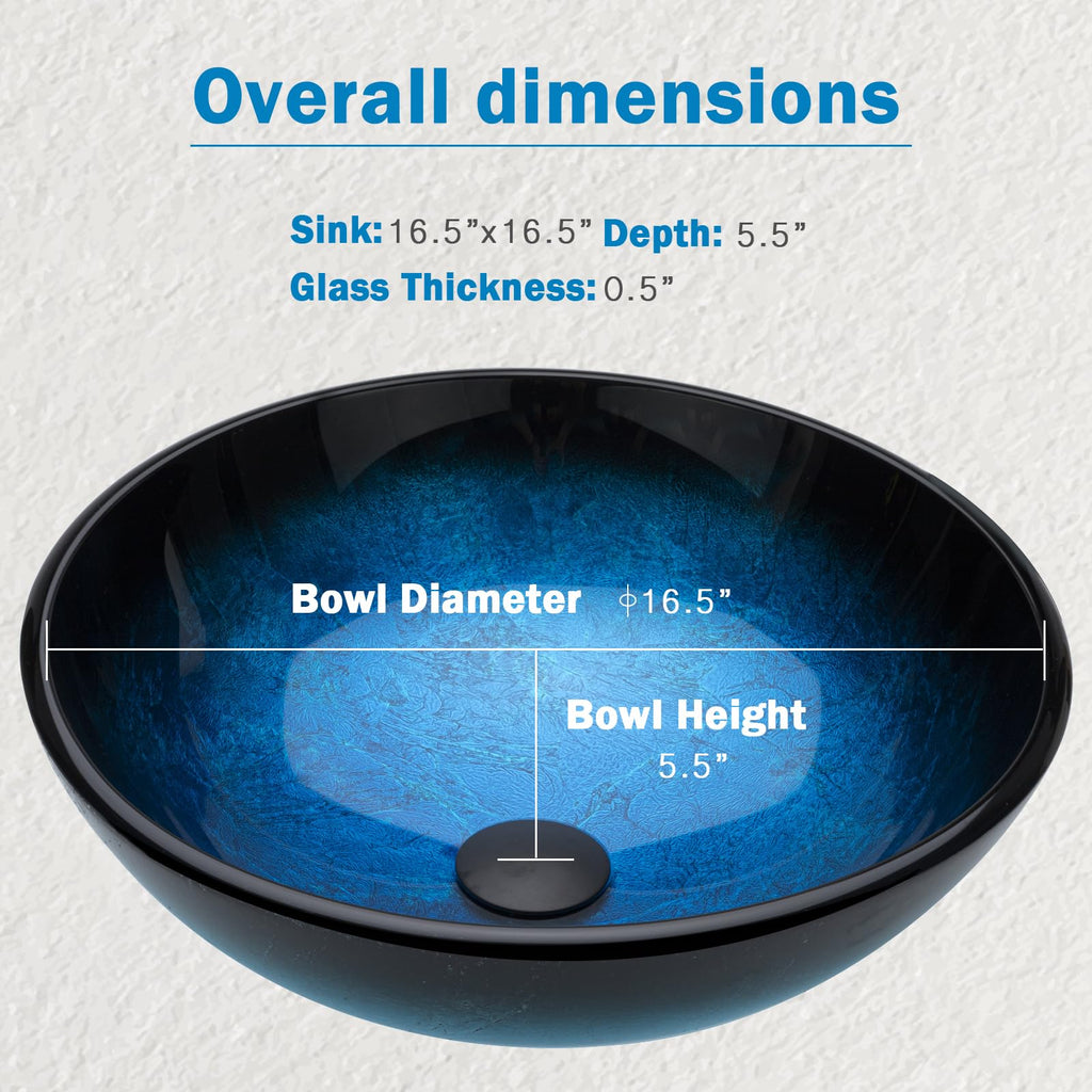 Design Vessel Sink Concrete Bathroom Sink above Counter Small Vessel Sink Bathroom Sink Bowl Countertop Modern Sinks with Faucet and Drain Combo 15.7" Round Gray