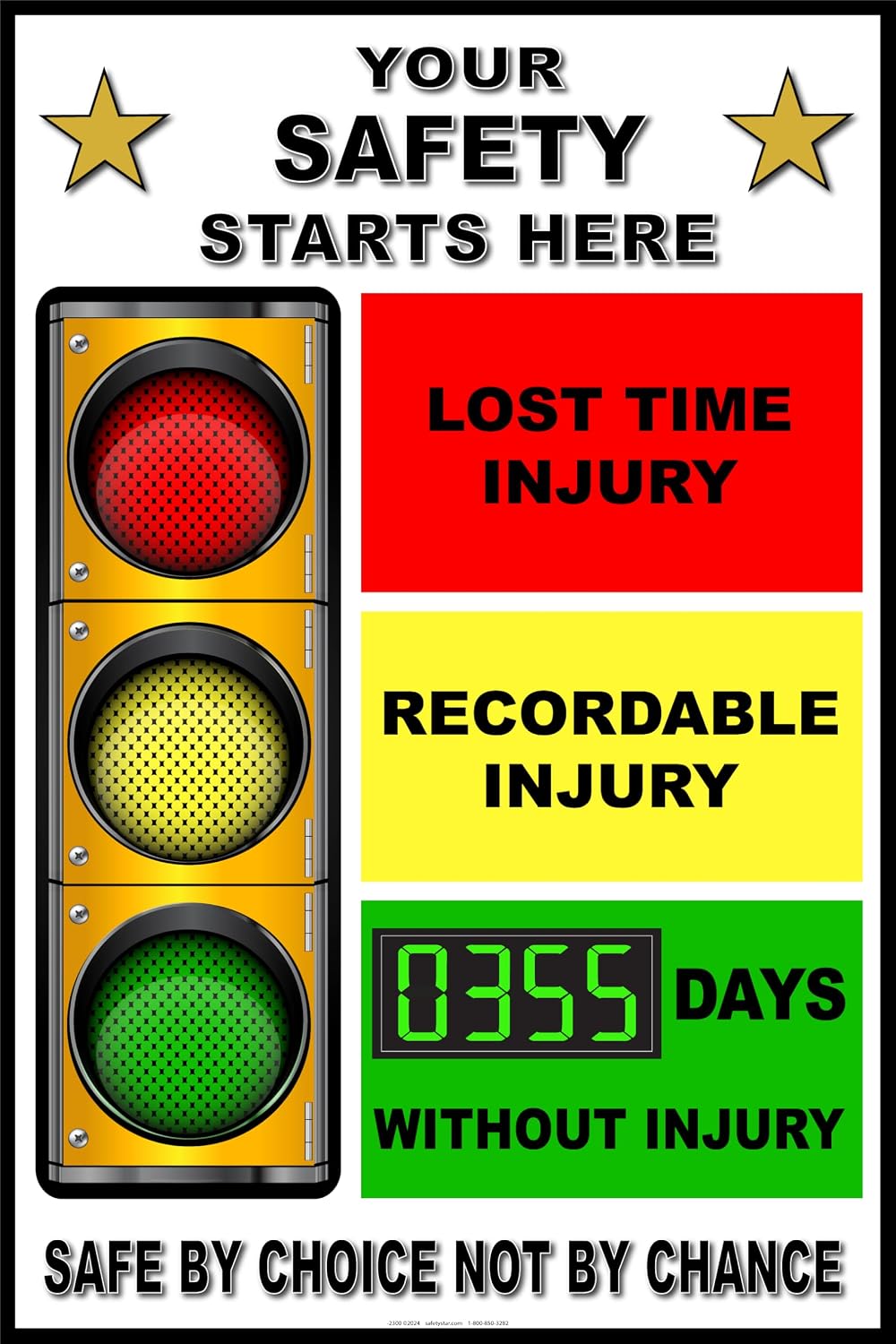 LED Digital Safety Stoplight - RED/YELLOW/GREEN real working lights