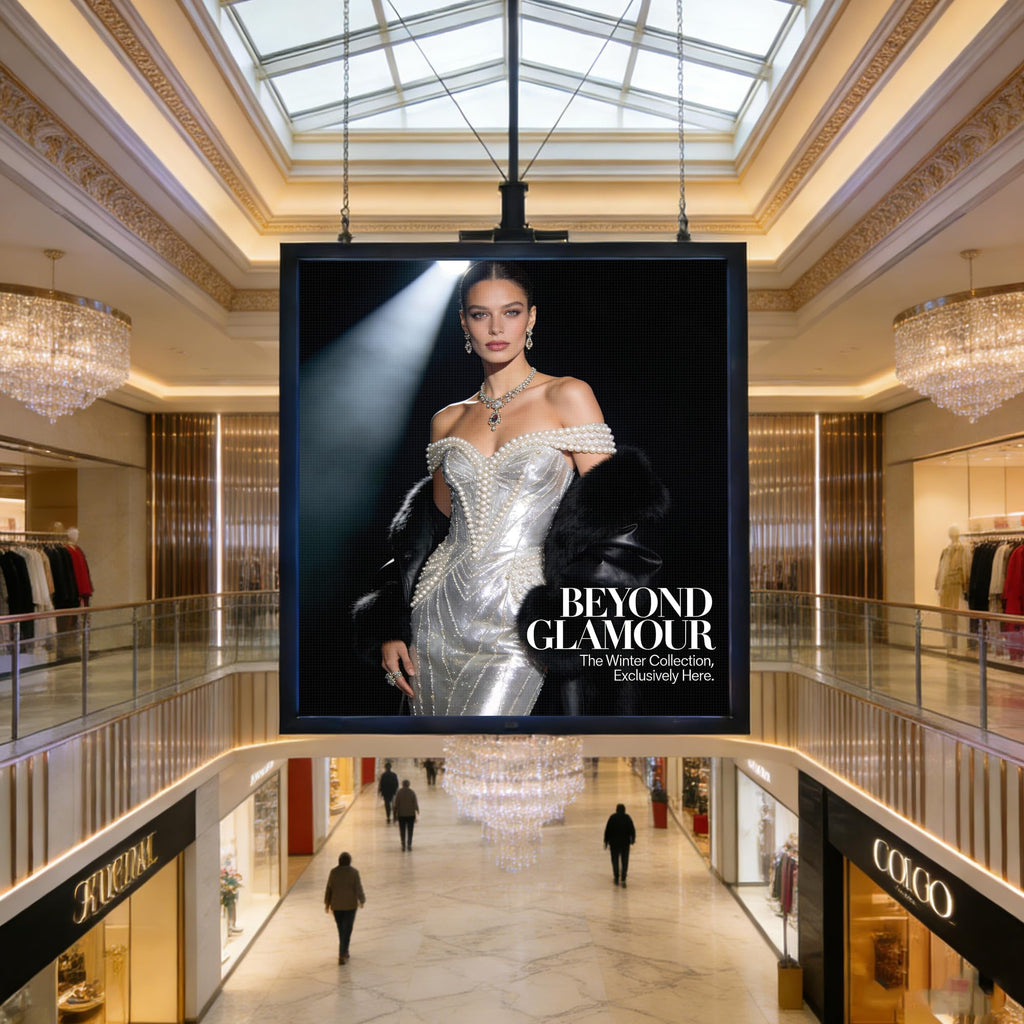 P5 Programmable LED Signs 65"x34" IP65 Waterproof Outdoor Digital Display with WiFi & USB Control, Full-Color 320Ã160 SMD Scrolling Text/Image/Video Advertising Board for Business