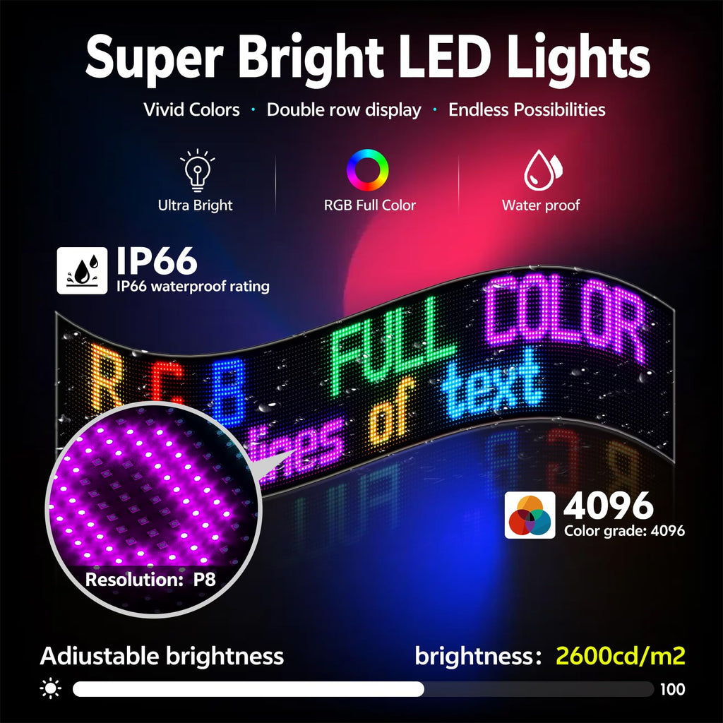 LED signs for business,APP control DIY text,LED window ads display screen