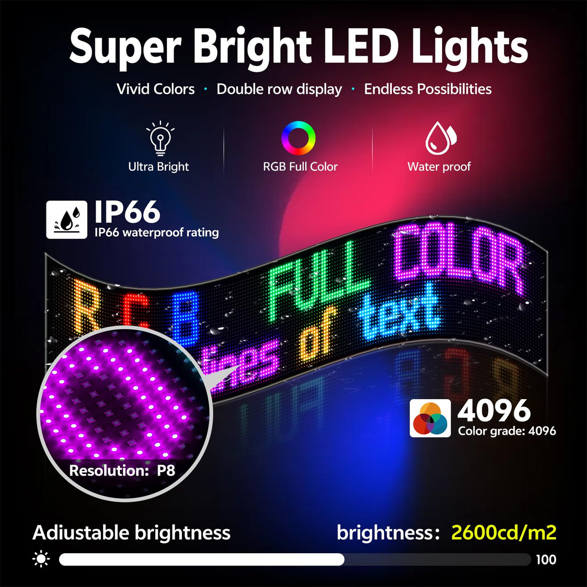 LED signs for business,APP control DIY text,LED window ads display screen