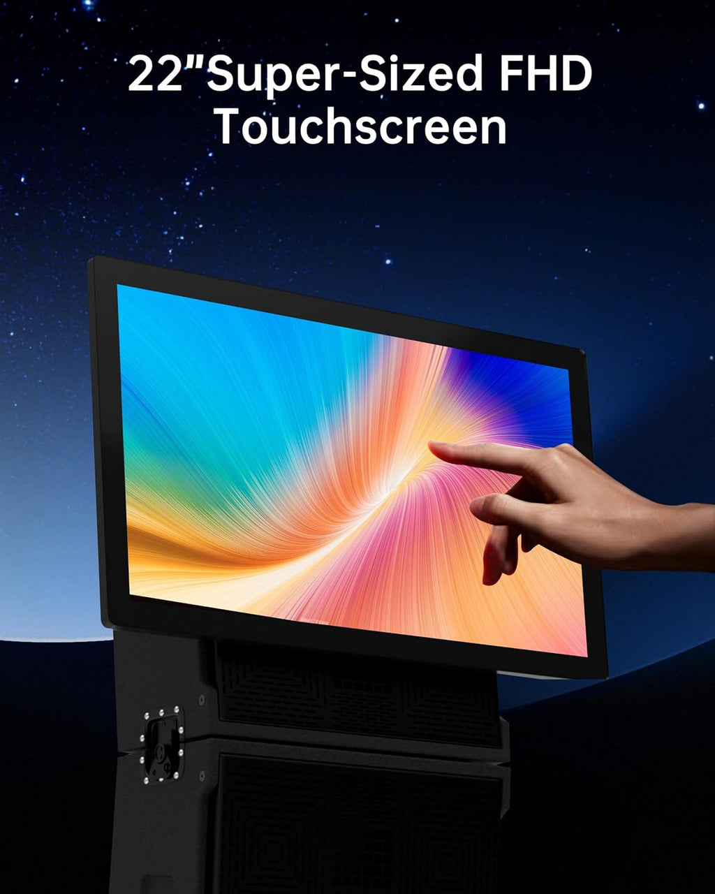 Karaoke Machine for Adults with Lyrics Display, Portable Built-in 22 Inches Tablet with 2 Wireless Microphones,1200W Peak Power Bluetooth Portable Karaoke System for Any Occasion (S-200) (22 inch)