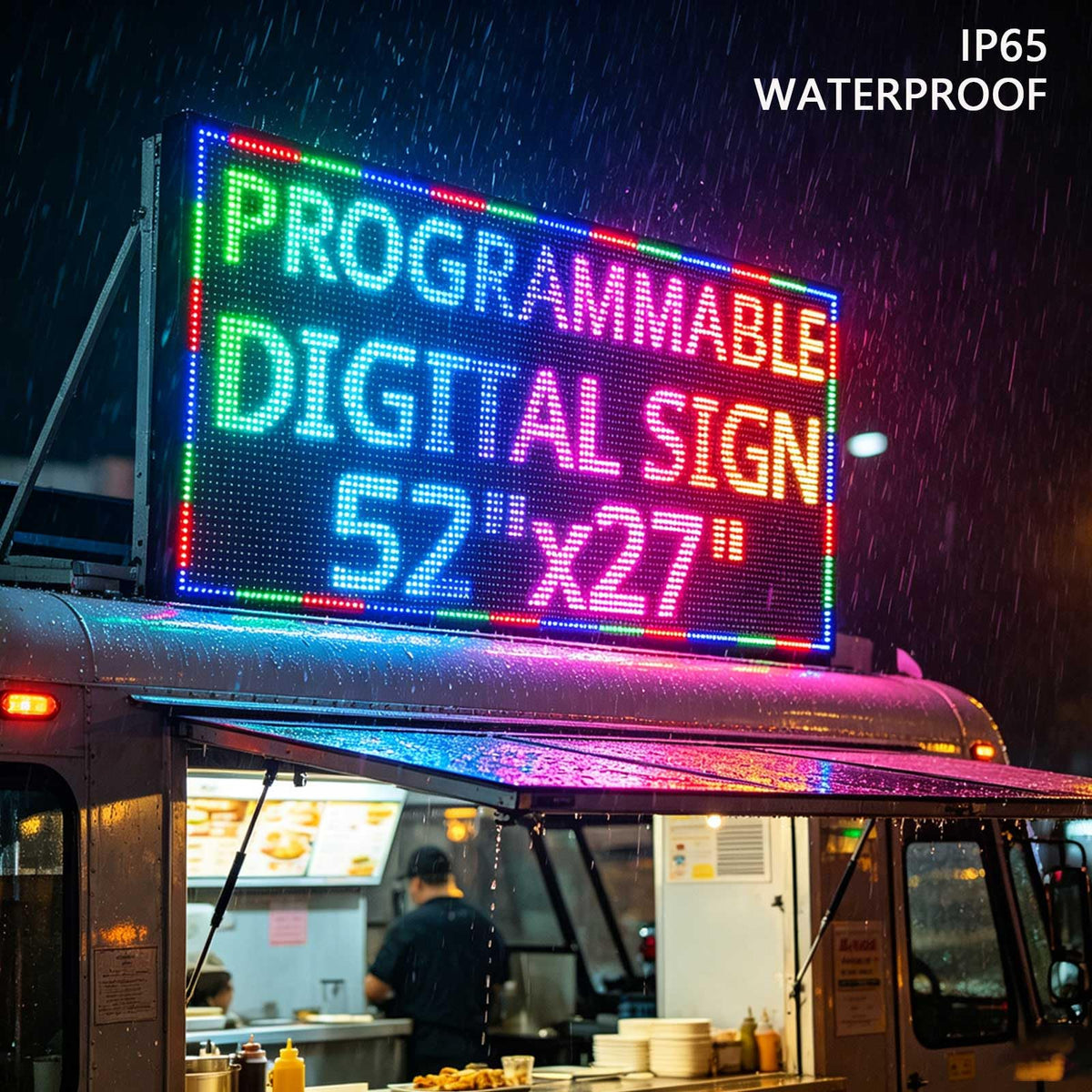 Led Sign Outdoor Programmable Scrolling Digital Open Neon P10 39''x14''