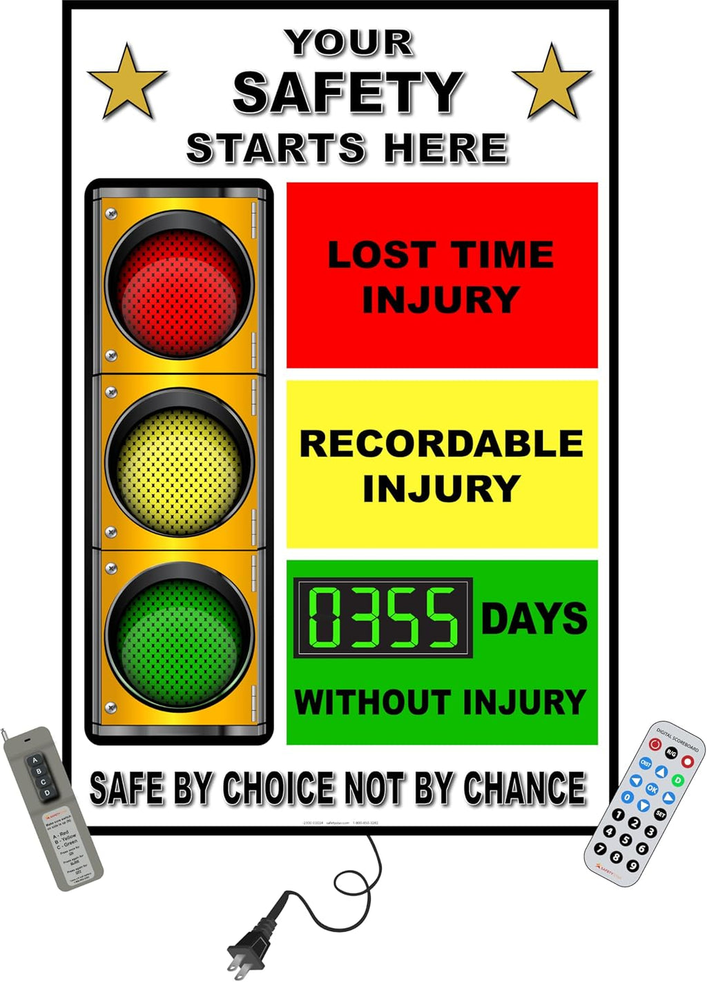 LED Digital Safety Stoplight - RED/YELLOW/GREEN real working lights