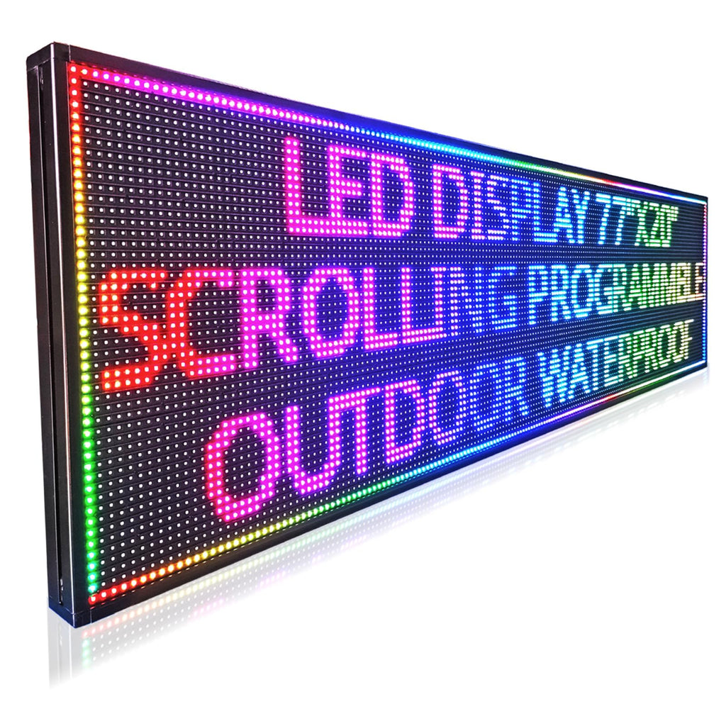 HS Programmable Scrolling Led sign Outdoor Digital Open Neon P10 39''x14''