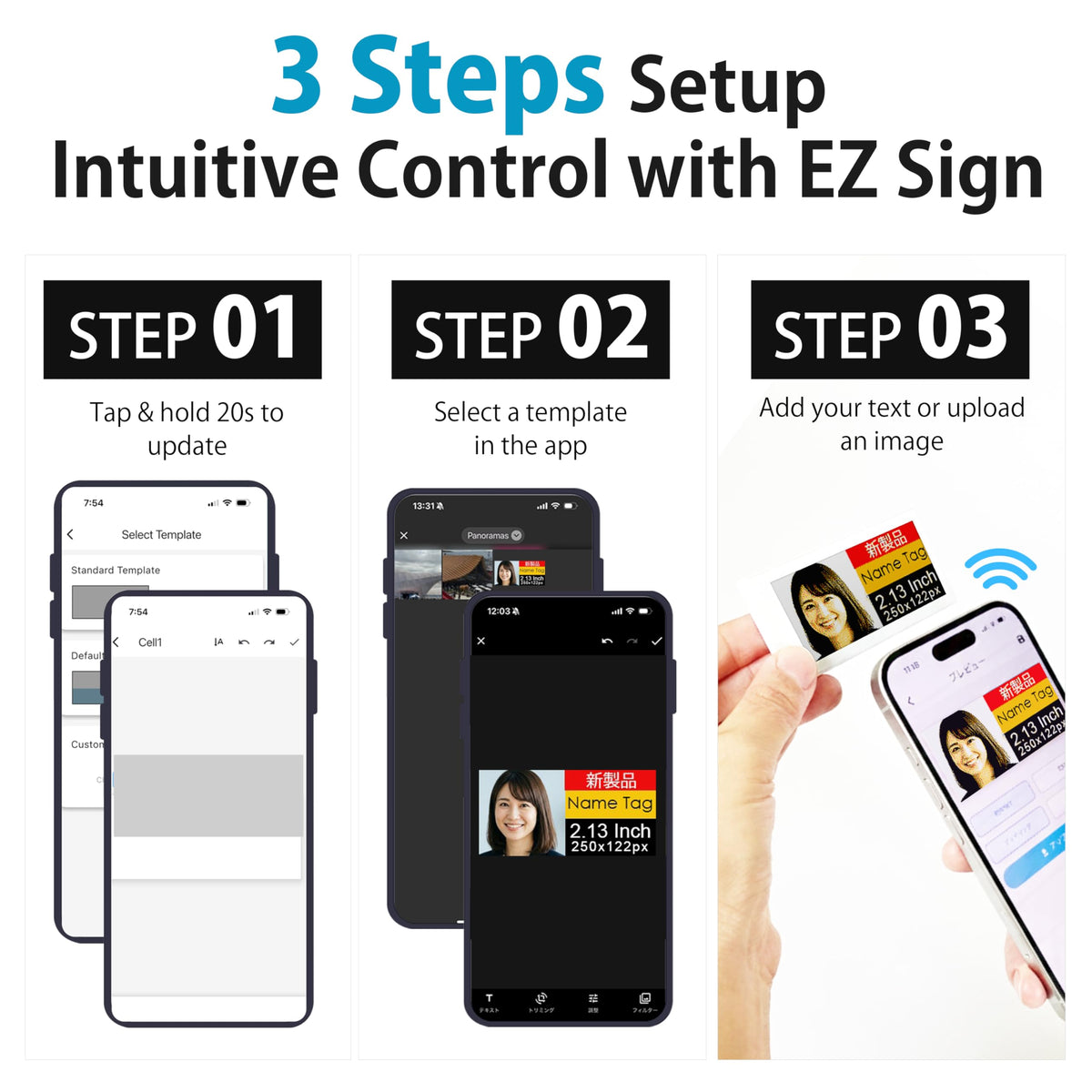 [Santek] EZ Sign NFC E-Paper Display â No Battery, Ultra-Thin 0.13â, Rewritable 4-Color Digital Display, App-Controlled (iOS/Android/PC), IP65 (Silver, 2.9" 6pcs, No Stand and Clip Included)