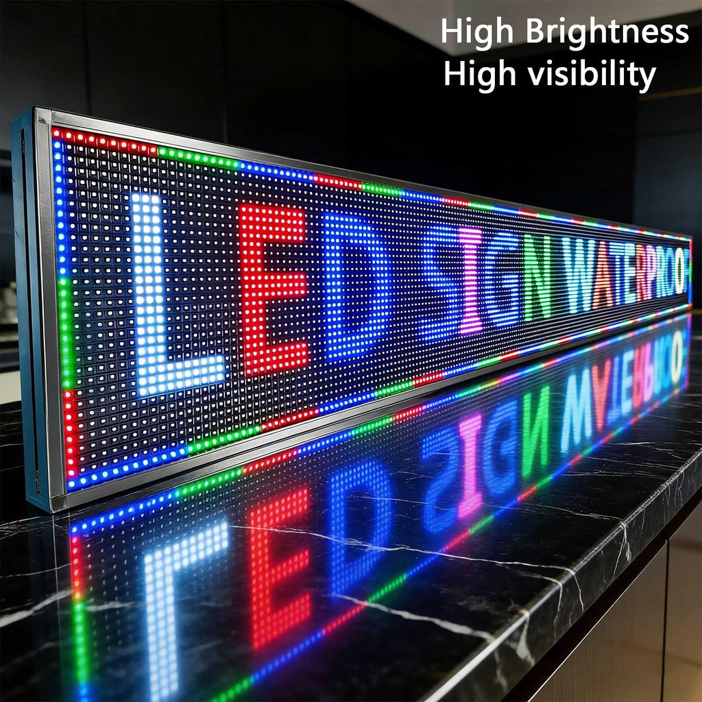 Led Sign Outdoor Programmable Scrolling Digital Open Neon P6 40''x17''