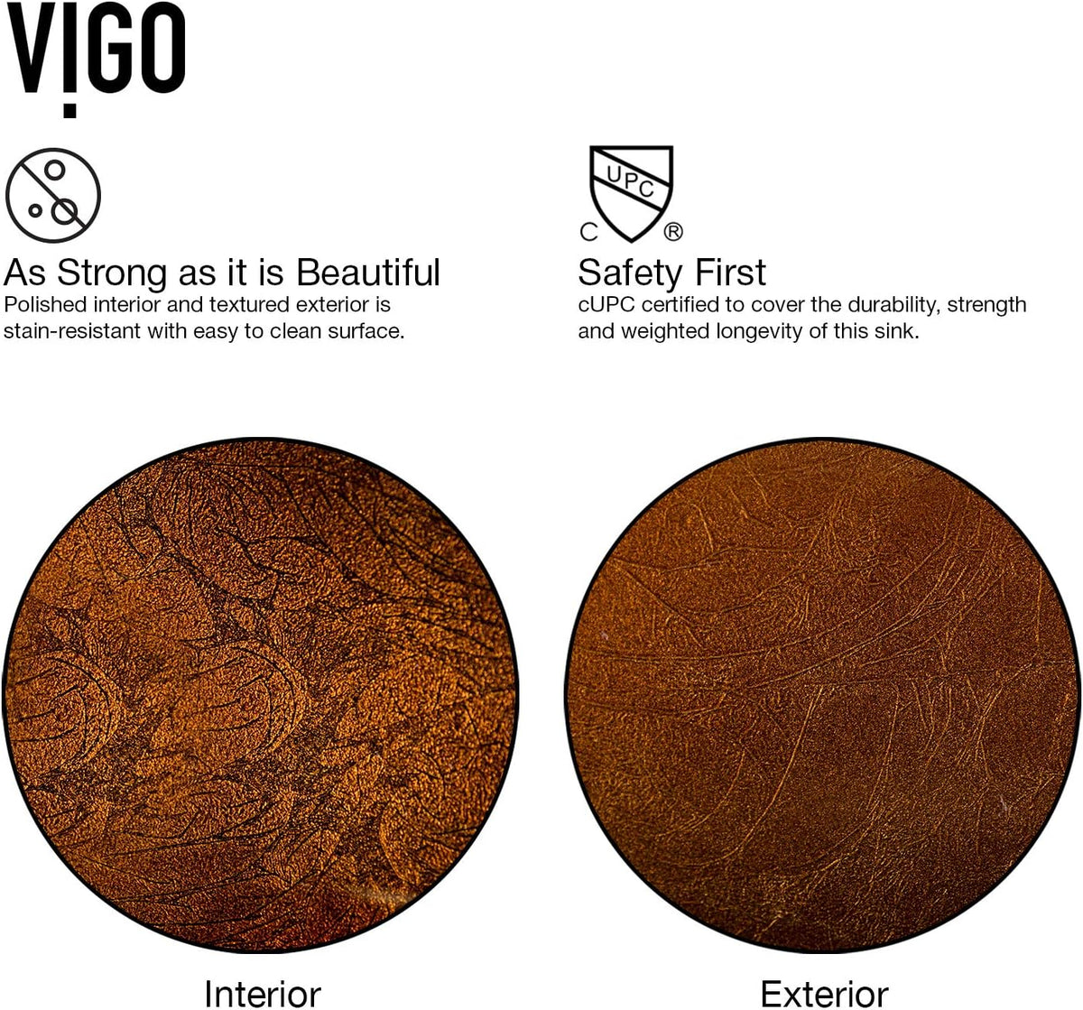 Vigo Vessel Sink Brown - 23â Artistic Rectangular Bathroom Vessel Sink, Tempered Glass Above Counter Sink with NonStickShield & QuickDrain, Modern Luxury Design