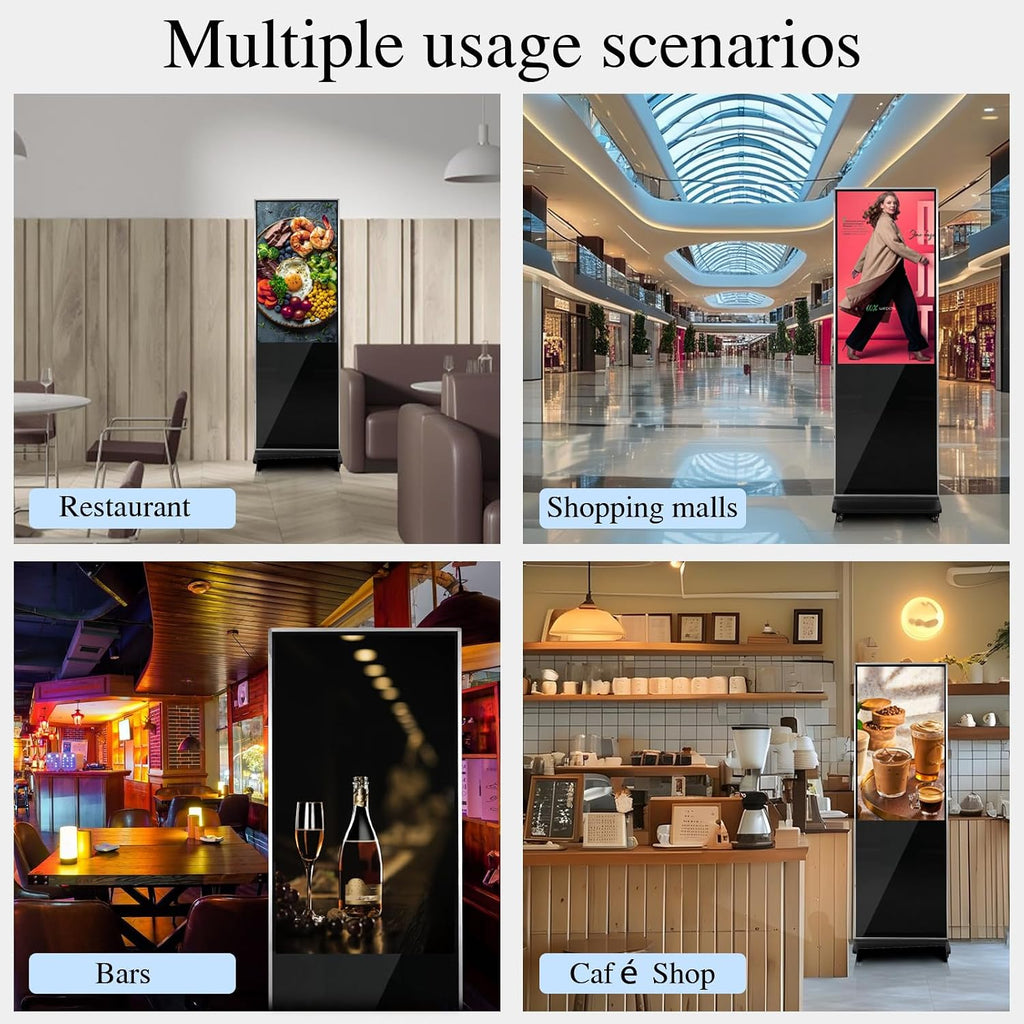43" Touch Digital Signage Display Kiosk Floor Stand Advertising