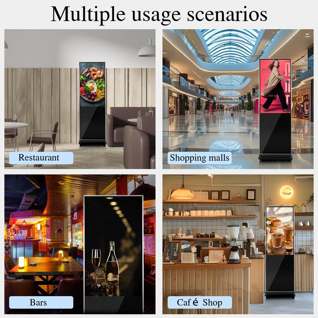 43" Touch Digital Signage Display Kiosk Floor Stand Advertising