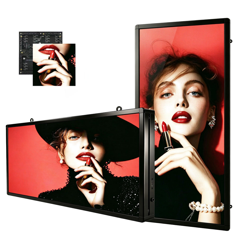 P10 Programmable LED SIGN 40"Ã8" Scrolling LED Display, High Brightness & IP65 Waterproof Indoor Outdoor Digital Signage led screen, Open Signs Welcome Sign for Store Business Advertising