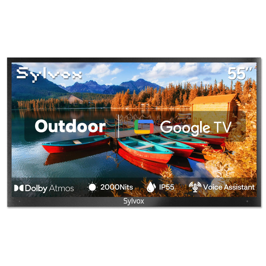 SYLVOX 43 Inch Outdoor TV, Weatherproof Google TV, IP56 Waterproof TVs