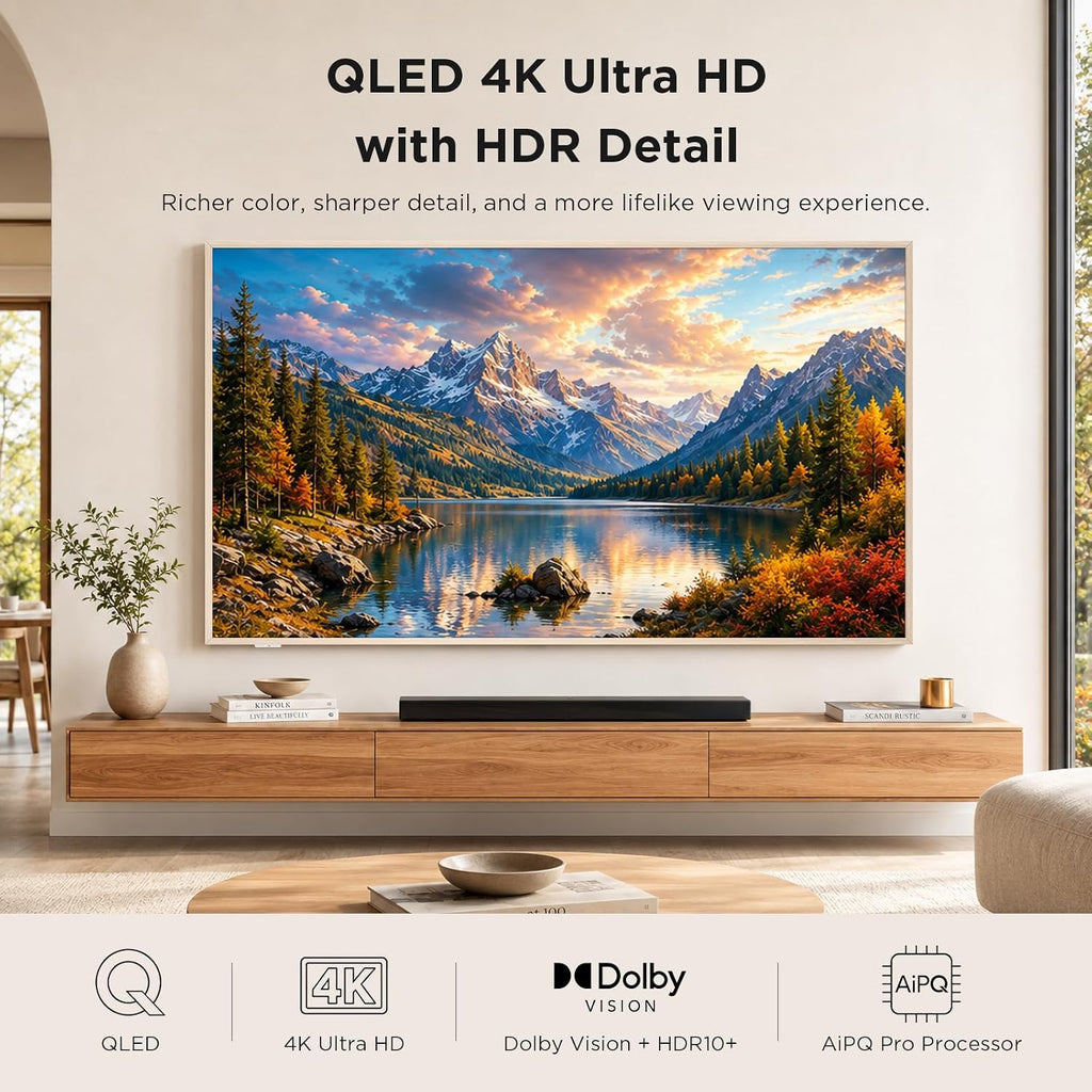TCL 55" Designer Series Picture Frame TV, QLED 4K, 55A300L, 2026 Version