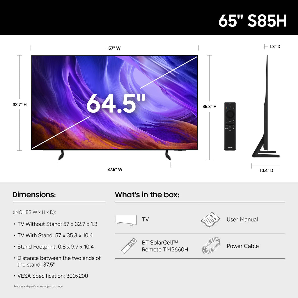Samsung 48-Inch Class S85H Series, OLED, 4K, Smart TV, 2026 Model