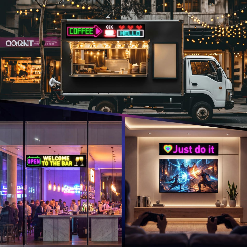 LED signs for business,APP control DIY text,LED window ads display screen