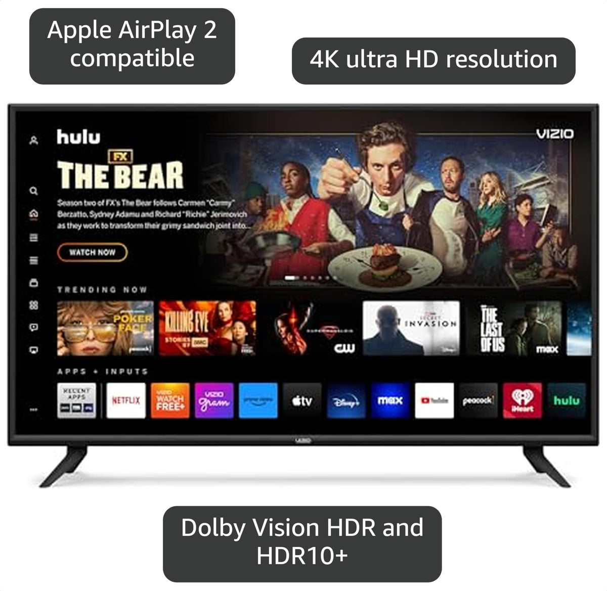 VIZIO 50-Inch V-Series 4K UHD LED Smart TV with Voice Remote, Dolby Vision, HDR10+, Alexa Compatibility, 2022 Model