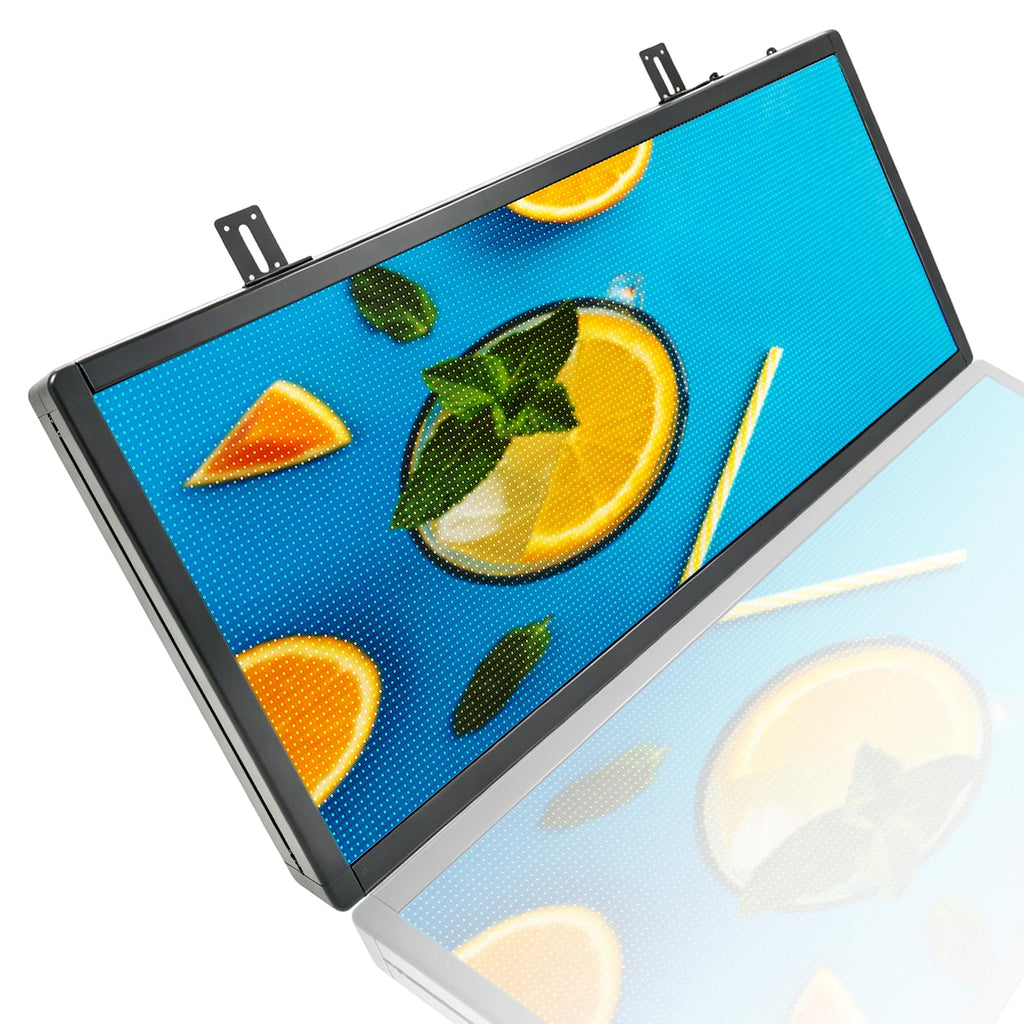 P3 Programmable LED Sign 40"x17" Full Color Outdoor Digital Message Board WiFi Control, IP65 Waterproof, 5000cd Brightness, Scrolling Text/Image/Video Display for Business Store Restaurant Advertising