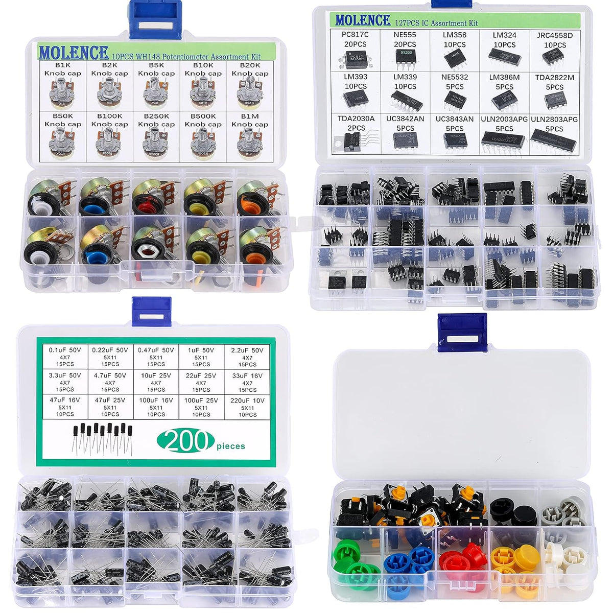 5162pcs DIY Electronics Components Kit Assortment