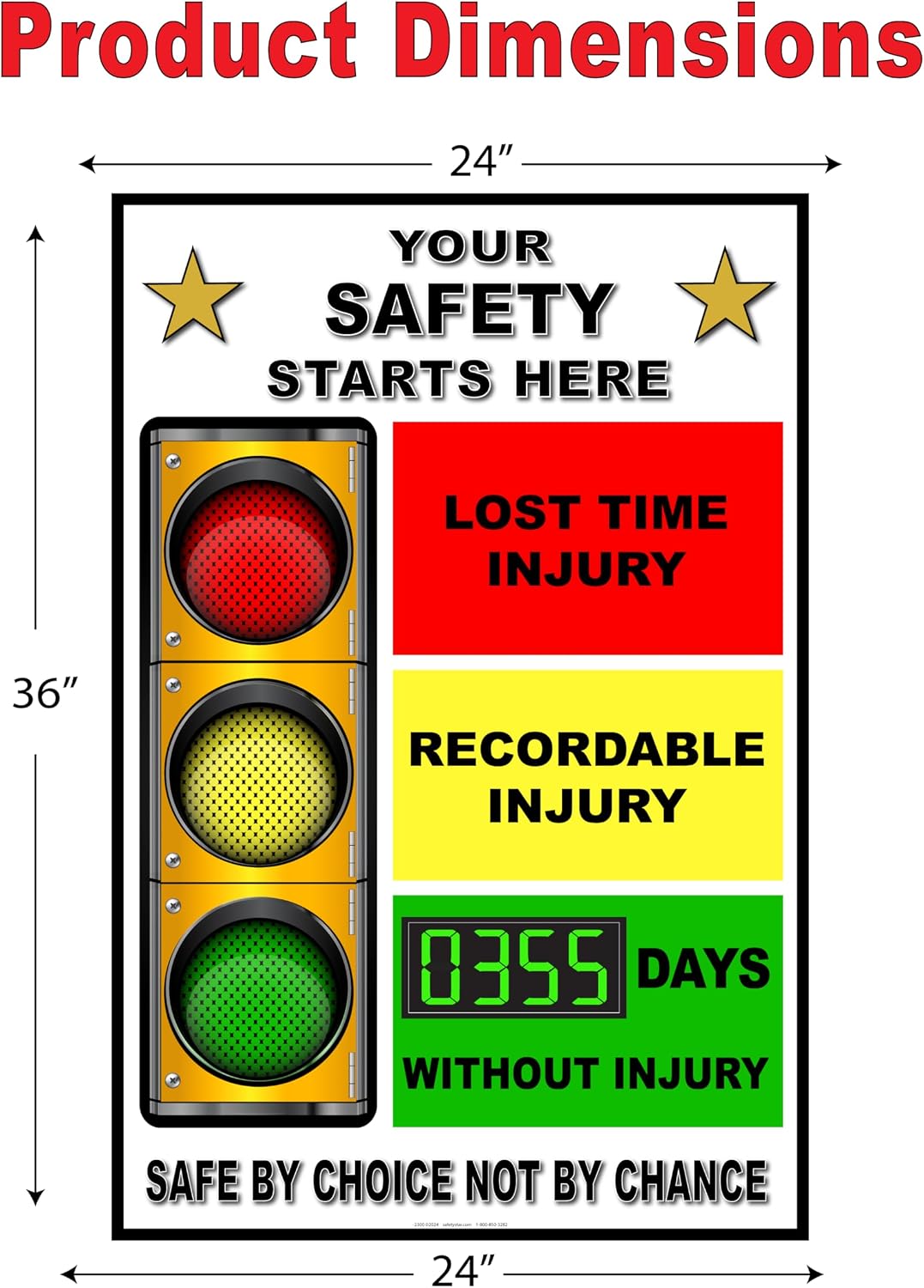 LED Digital Safety Stoplight - RED/YELLOW/GREEN real working lights